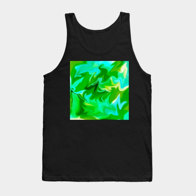 Green and messed up Tank Top by TiiaVissak